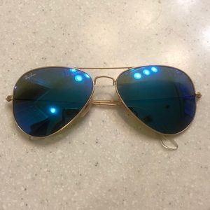 Ray Ban Blue Aviator Flash Lenses